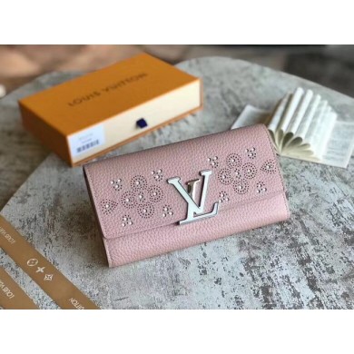 AAA Knockoff Louis Vuitton original CAPUCINES WALLET M62556 pink GL00011
