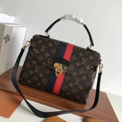 Replica Louis vuitton original monogram canvas ONE HANDLE 48998 red&black GL00686
