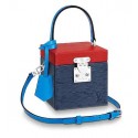 High Quality Replica Louis Vuitton original Epi Leather BLEECKER BOX M52466 Indigo&Coquelicot Red GL03624