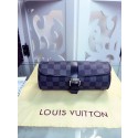 Imitation Louis Vuitton Damier Graphite Canvas 3 Watch Case M47530 GL03879