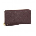 Knockoff Louis Vuitton Monogram Empreinte Secret Long Wallet M93434 Purple red GL01220