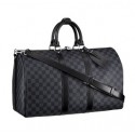 Louis Vuitton Damier Graphite Keepall 45 with Shoulder Strap N41418 GL01981