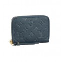 Luxury Louis Vuitton Monogram Empreinte Secret Compact Wallet M93433 blue GL03270