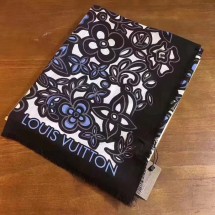 AAA 2017 top quality louis vuitton scarf L0029 black Scarf GL00636