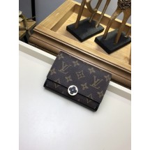 AAA Louis vuitton monogram canvas flore wallet 64587 black GL00493
