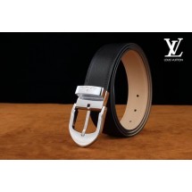 AAAAA Louis Vuitton Calf leather Belt wide 3.5CM 2271 black GL02677