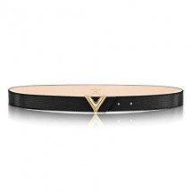 Best Quality Louis Vuitton Epi Calf Leather Essenitial V 30MM Belt M9021W Black GL03511