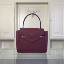 Louis Vuitton original leather embossing tote bag 50438 purple GL03522
