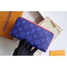 Louis vuitton RIBBON Monogram Canvas wallet M60019 blue GL01788