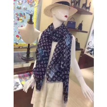2017 top quality louis vuitton scarf L0033 deep blue/pink/white GL04435