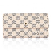 AAA Louis Vuitton Damier Canvas Pochette Wallet White N61735 GL00968
