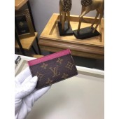 AAA 1:1 Louis Vuitton Monogram Canvas CARD HOLDER M60703 rose GL04647