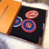AAA Copy louis vuitton Cashmere scarf LV92114 BLACK GL01258