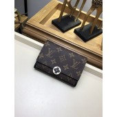 AAA Louis vuitton monogram canvas flore wallet 64587 black GL00493