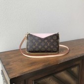 AAA Replica Louis vuitton original monogram canvas pallas clutch M41638 pink GL02060