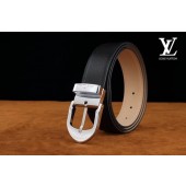 AAAAA Louis Vuitton Calf leather Belt wide 3.5CM 2271 black GL02677