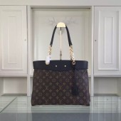 AAAAA Replica Louis Vuitton Monogram Canvas Pallas Shopper M51197 Black GL03742