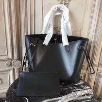 Louis Vuitton Original Neverfull Epi Leather MM 54185 Black GL20499